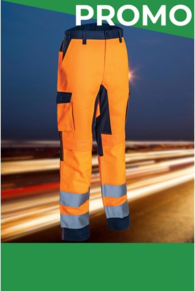 Pantaloni da lavoro alta visibilità arancioni Coverguard Hibana in offerta